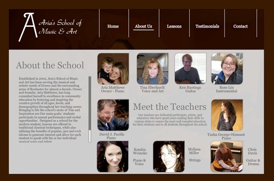 Websites: Aria's School of Music and Art http://www.ariasschool.com